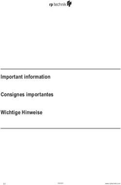 Important information Consignes importantes Wichtige Hinweise - RP Technik