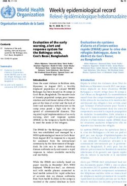 Weekly epidemiological record Relev&eacute; &eacute;pid&eacute;miologique hebdomadaire