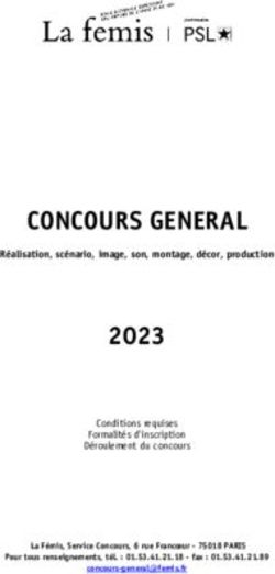 CONCOURS GENERAL - La Fémis