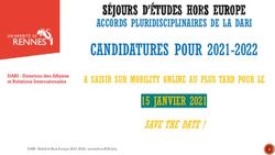 CANDIDATURES POUR 2021-2022 - ACCORDS PLURIDISCIPLINAIRES DE LA DARI - Universit&eacute; de Rennes