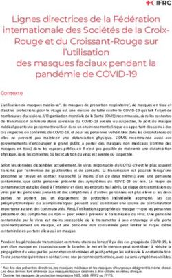 Lignes directrices de la Fédération internationale des Sociétés de la Croix-Rouge et du Croissant-Rouge sur l'utilisation des masques faciaux ...