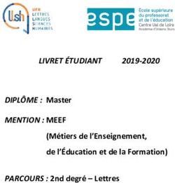 LIVRET ÉTUDIANT MENTION : MEEF - Université d'Orléans