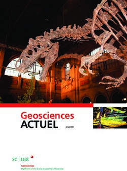 Geosciences ACTUEL 4/2010 - Naturwissenschaften Schweiz