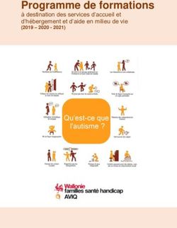 PROGRAMME DE FORMATIONS - &Agrave; DESTINATION DES SERVICES D'ACCUEIL ET D'H&Eacute;BERGEMENT ET D'AIDE EN MILIEU DE VIE (2019 2020 - 2021) - AVIQ