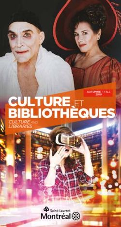 CULTURE BIBLIOTHÈQUES - ET - Ville de Montréal