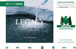 #SEMAINEGREEN - DU 24 JANVIER AU 31 JANVIER 2021 - LEGACY, NOTRE H&Eacute;RITAGE