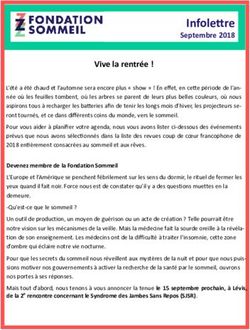 Infolettre Septembre 2018 - Fondation Sommeil