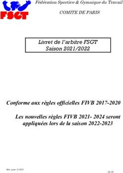 Conforme aux règles officielles FIVB 2017-2020 Les nouvelles règles FIVB 2021- 2024 seront appliquées lors de la saison 2022-2023