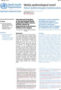 Weekly epidemiological record Relevé épidémiologique hebdomadaire