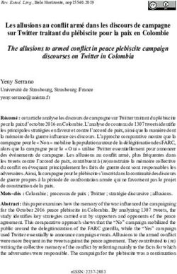 Les allusions au conflit armé dans les discours de campagne sur Twitter traitant du plébiscite pour la paix en Colombie