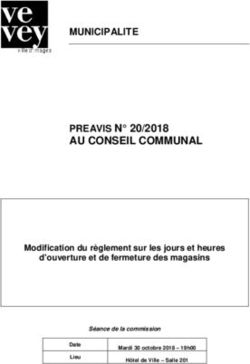 AU CONSEIL COMMUNAL PREAVIS N 20/2018 - MUNICIPALITE - Modification du r&egrave;glement sur les jours et heures