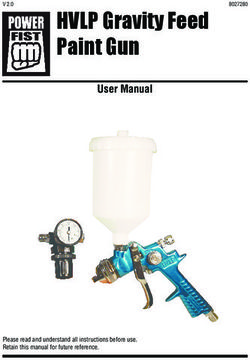 HVLP Gravity Feed Paint Gun - User Manual V 2.0