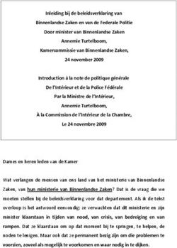 Inleiding bij de beleidsverklaring van Binnenlandse Zaken en van de Federale Politie Door minister van Binnenlandse Zaken Annemie Turtelboom ...