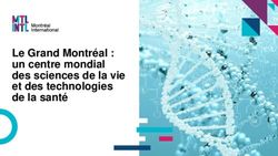 Le Grand Montr&eacute;al : un centre mondial des sciences de la vie et des technologies de la sant&eacute;