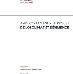 DE LOI CLIMAT ET RÉSILIENCE - AVIS PORTANT SUR LE PROJET - UN AVIS DU HAUT CONSEIL POUR LE CLIMAT