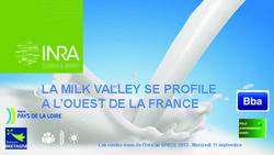 LA MILK VALLEY SE PROFILE A L'OUEST DE LA FRANCE - Les rendez-vous de l'Inra au SPACE 2013 - Mercredi 11 septembre