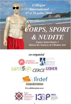 CORPS, SPORT & NUDITE - CERCE - Colloque International - Calenda