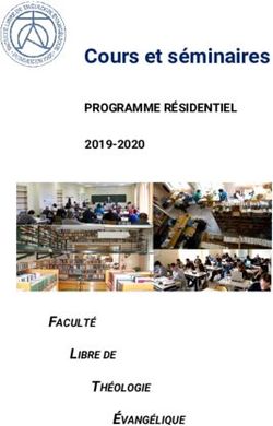Cours et séminaires PROGRAMME RÉSIDENTIEL 2019-2020 - FACULTÉ - FLTE