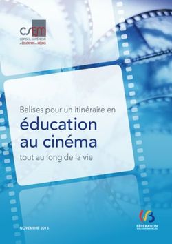 &Eacute;ducation au cin&eacute;ma Balises pour un itin&eacute;raire en tout au long de la vie - NOVEMBRE 2016