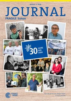 JOURNAL FRAGILE Suisse - Pour les personnes cérébro-lésées et leurs proches 02/2020