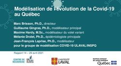 Mod&eacute;lisation de l'&eacute;volution de la Covid-19 au Qu&eacute;bec - INSPQ