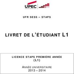 LIVRET DE L'ÉTUDIANT L1 2013 - 2014 - UFR SESS - STAPS - LICENCE STAPS PREMIÈRE ANNÉE - sess-staps