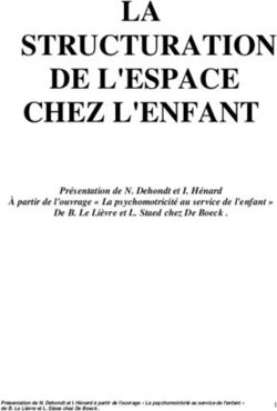 LA STRUCTURATION DE L'ESPACE CHEZ L'ENFANT