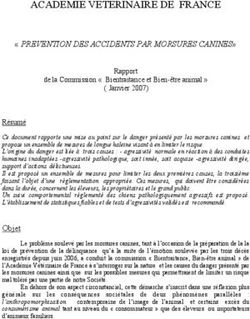 ACADEMIE VETERINAIRE DE FRANCE - " PREVENTION DES ACCIDENTS PAR MORSURES CANINES"
