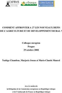 COMMENT AFFRONTER A 27 LES NOUVEAUX DEFIS DE L'AGRICULTURE ET DU DEVELOPPEMENT RURAL ?