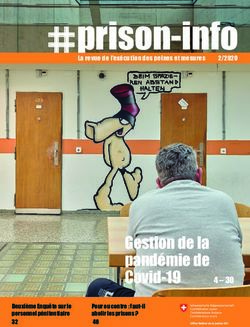 Prison-info - Gestion de la pandémie de Covid-19 - La revue de l'exécution des peines et mesures - SKJV