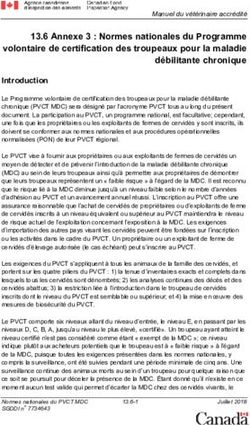 13.6 Annexe 3 : Normes nationales du Programme volontaire de certification des troupeaux pour la maladie débilitante chronique