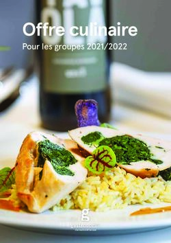 Offre culinaire Pour les groupes 2021/2022 - Lake Lucerne