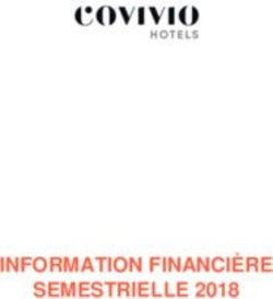 INFORMATION FINANCIÈRE SEMESTRIELLE 2018 - Covivio Hotels
