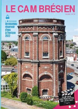 LE CAMBRÉSIEN Un nouveau réservoir d'eau à l'horizon 2022 - P. 4 DOSSIER - Ville de Cambrai