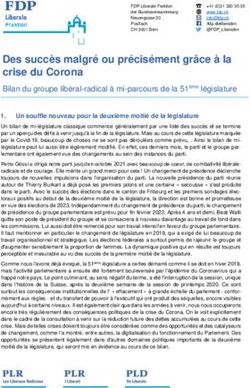Des succ&egrave;s malgr&eacute; ou pr&eacute;cis&eacute;ment gr&acirc;ce &agrave; la crise du Corona