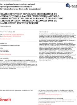 QUATRE DÉTENUS EN RÉPUBLIQUE DÉMOCRATIQUE DU CONGO ENTENDUS À LA COUR PÉNALE INTERNATIONALE : SAISINE INÉDITE ÉTABLISSANT LA PRIMAUTÉ DES DROITS ...