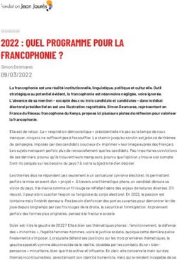 2022 : QUEL PROGRAMME POUR LA FRANCOPHONIE ?
