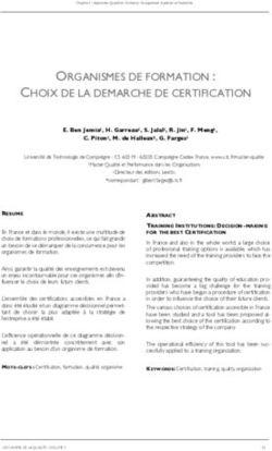 ORGANISMES DE FORMATION : CHOIX DE LA DEMARCHE DE CERTIFICATION - travaux master UTC