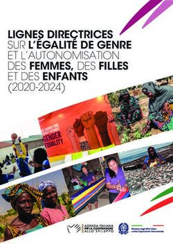 LIGNES DIRECTRICES SUR L'ÉGALITÉ DE GENRE ET L'AUTONOMISATION DES FEMMES, DES FILLES ET DES ENFANTS - (2020-2024)