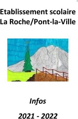 Etablissement scolaire La Roche/Pont-la-Ville - Infos 2021 2022