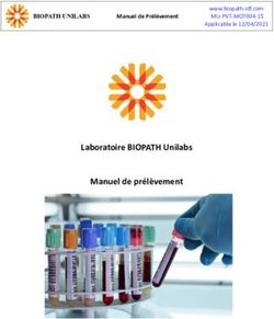 Laboratoire BIOPATH Unilabs Manuel de prélèvement - BIOPATH UNILABS - MOIS