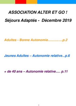 ASSOCIATION ALTER ET GO ! Séjours Adaptés - Décembre 2019 - Adultes - Bonne Autonomie .p.2 Jeunes Adultes - Autonomie relative...p.6 ...