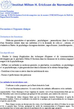 Formation à l'hypnose clinique