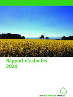 Rapport d'activités 2020 - Ligue pulmonaire Suisse