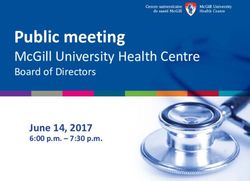 PUBLIC MEETING MCGILL UNIVERSITY HEALTH CENTRE BOARD OF DIRECTORS - JUNE 14, 2017 - MUHC