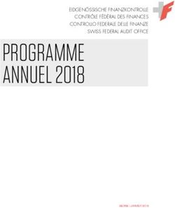 PROGRAMME ANNUEL 2018 - EIDGENÖSSISCHE FINANZKONTROLLE CONTRÔLE FÉDÉRAL DES FINANCES CONTROLLO FEDERALE DELLE FINANZE SWISS FEDERAL AUDIT OFFICE ...