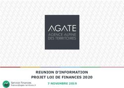 REUNION D'INFORMATION PROJET LOI DE FINANCES 2020 - 7 NOVEMBRE 2019 Service Finances