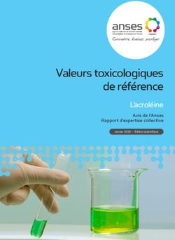 Valeurs toxicologiques de référence - L'acroléine Avis de l'Anses Rapport d'expertise collective