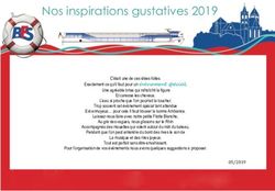Nos inspirations gustatives 2019