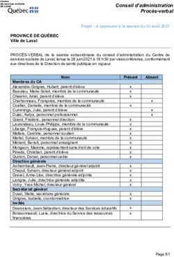 Conseil d'administration Proc&egrave;s-verbal - Centre de services ...